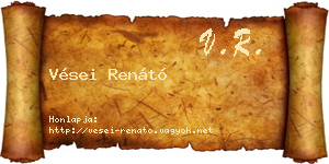 Vései Renátó névjegykártya