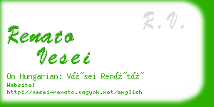 renato vesei business card